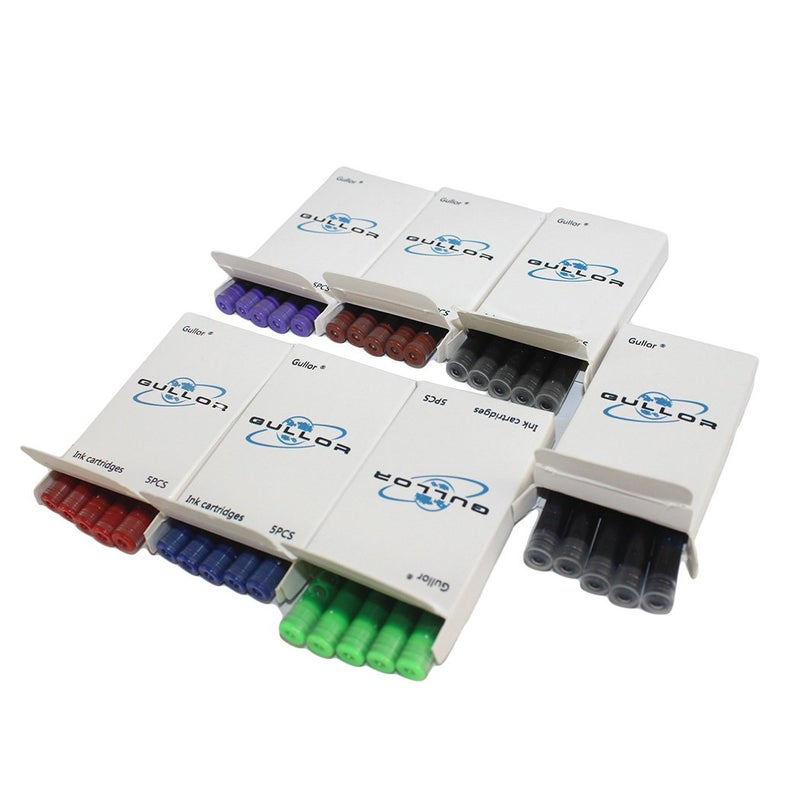 Gullor 35 PCS International Size Pen Ink Cartridge to Fit Jinhao Fountain Pens, 7 Colors, 7 Packs - Image 5